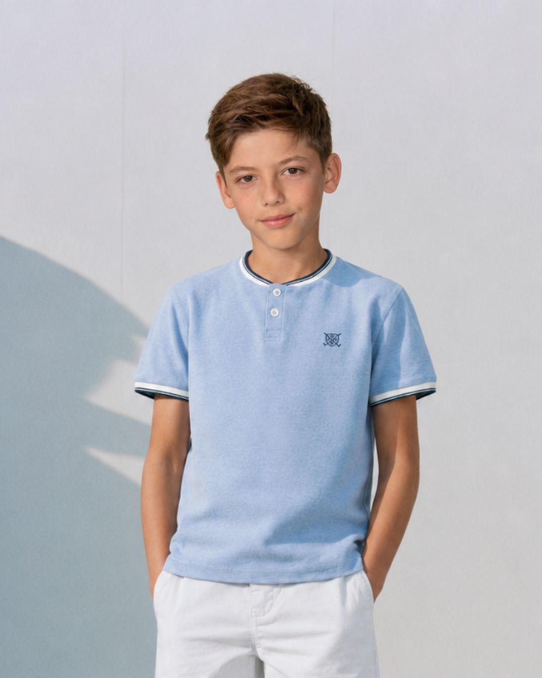 Light blue boy's polo
