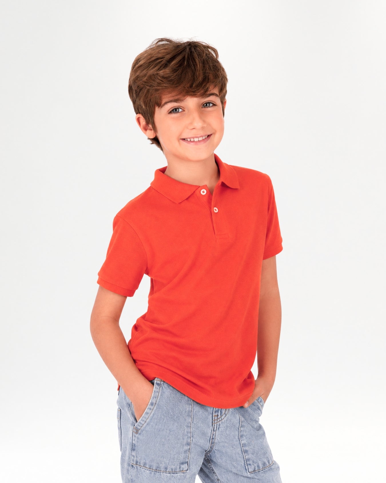 Polo garçon rouge