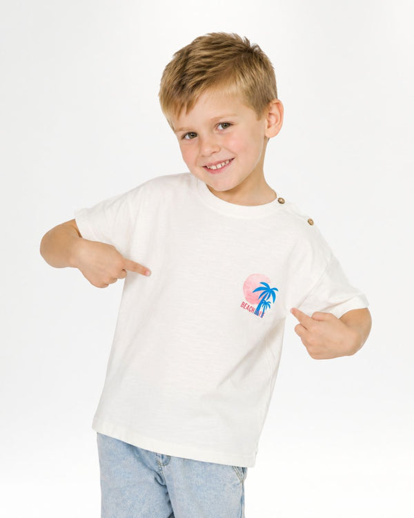 Camiseta de bebé niño crudo