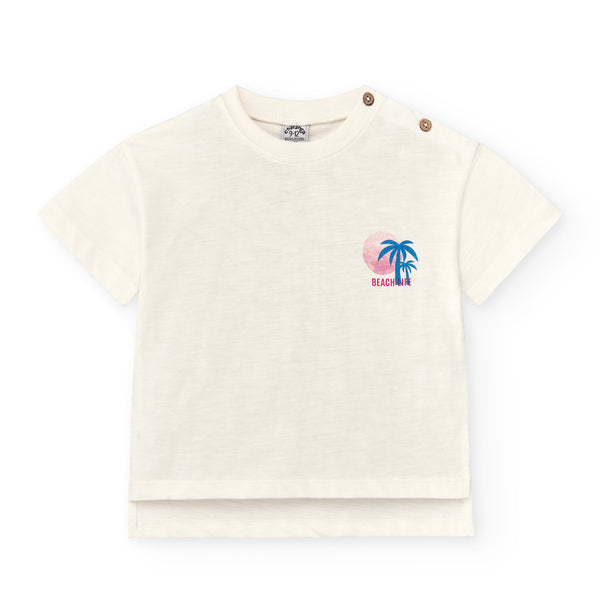 Camiseta de bebé niño crudo