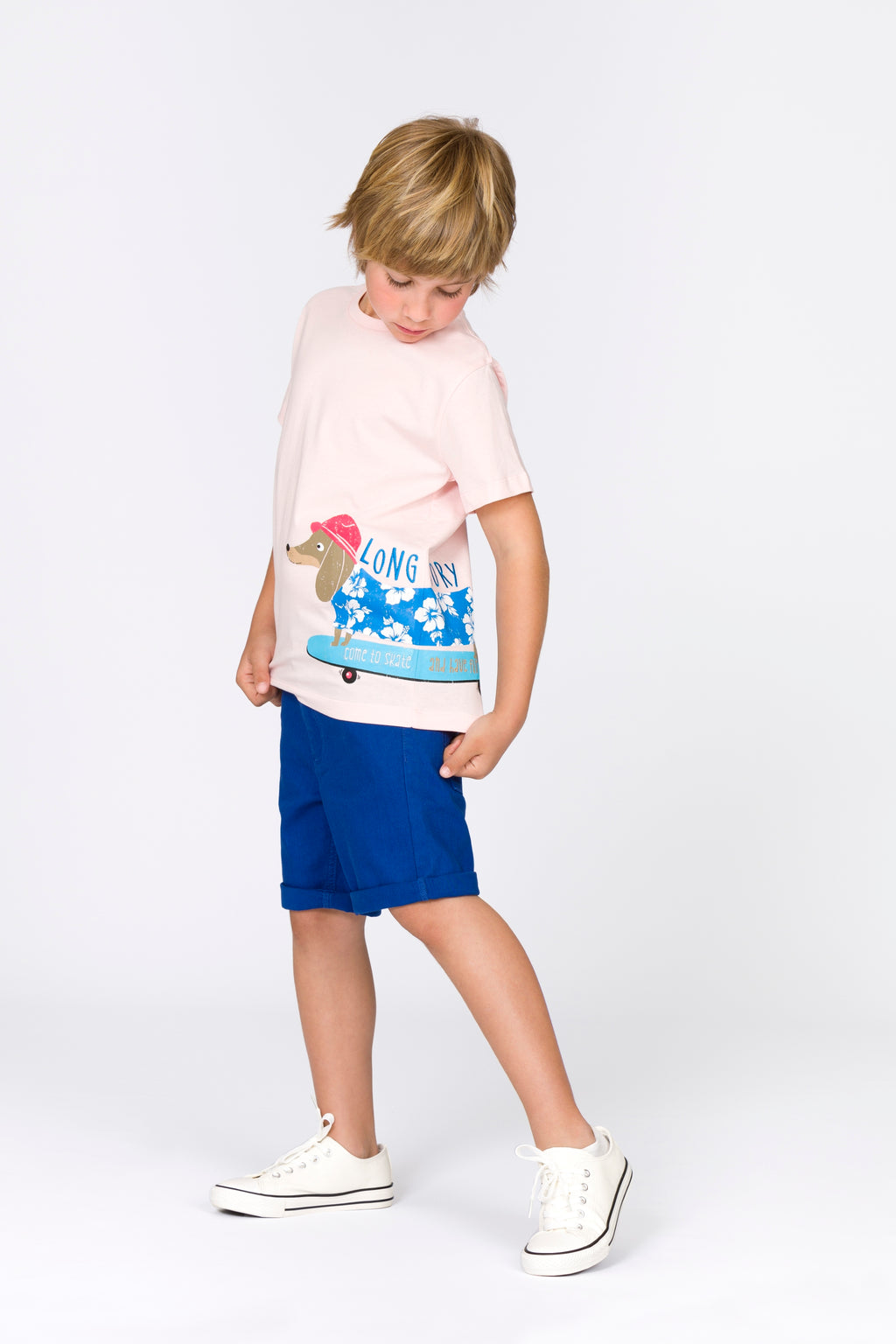 Camiseta de niño rosa VERANO/Charanga