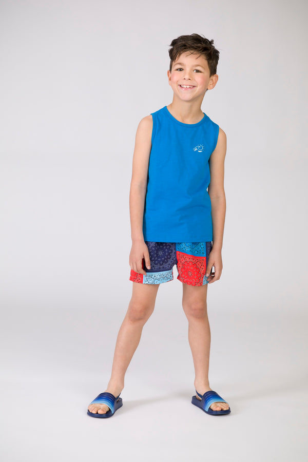 Printed boy's swim shorts