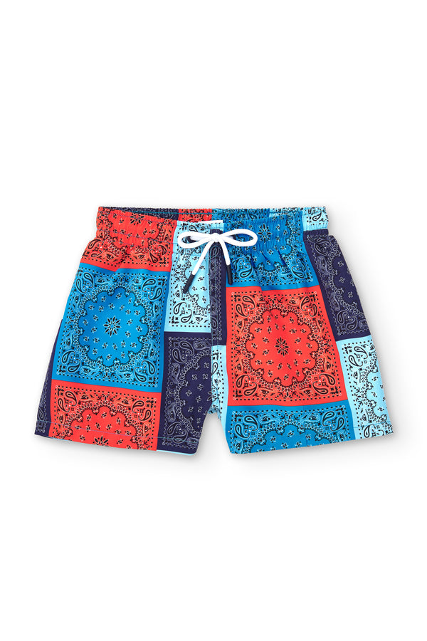 Printed boy's swim shorts