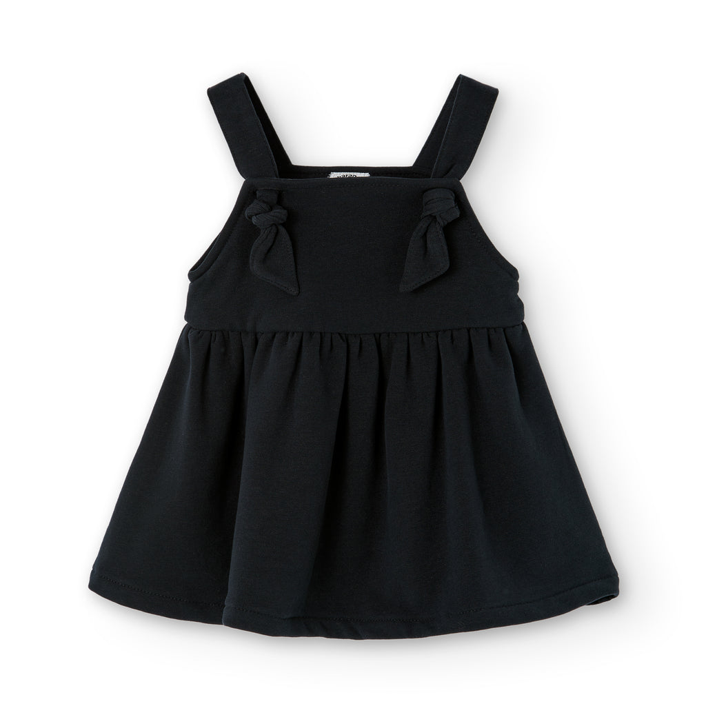 Vestido de bebé negro nudos