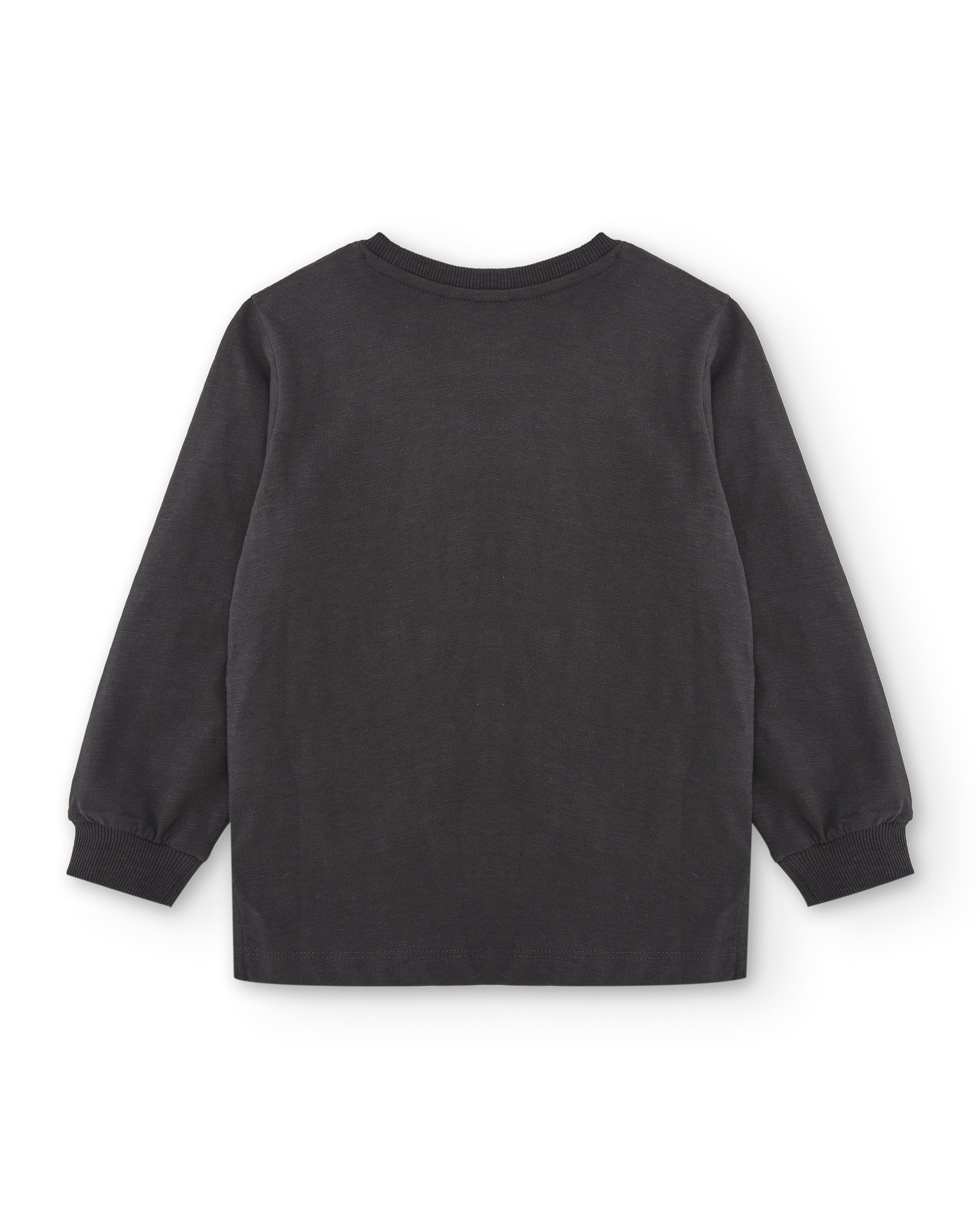 Camiseta manga larga de niño antracita esqueletos