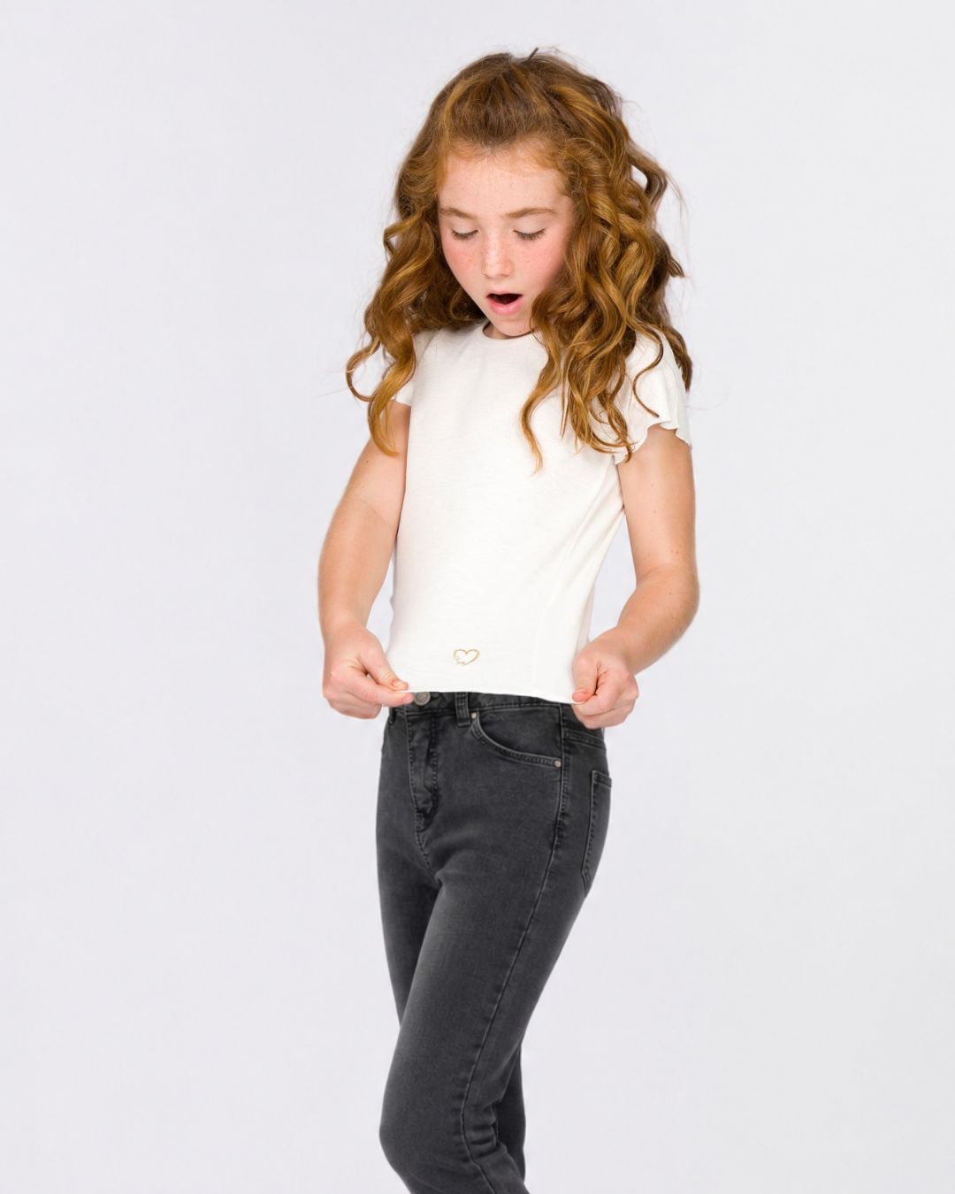 T-shirt fille brut