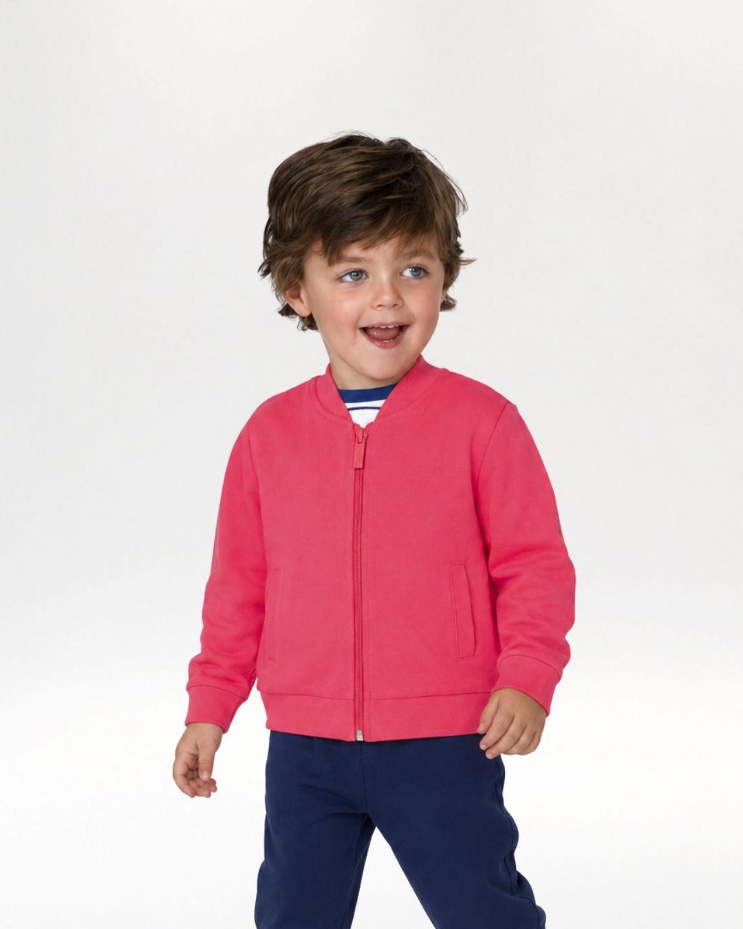 Chaqueta chándal estilo boomber bebé niño rojo