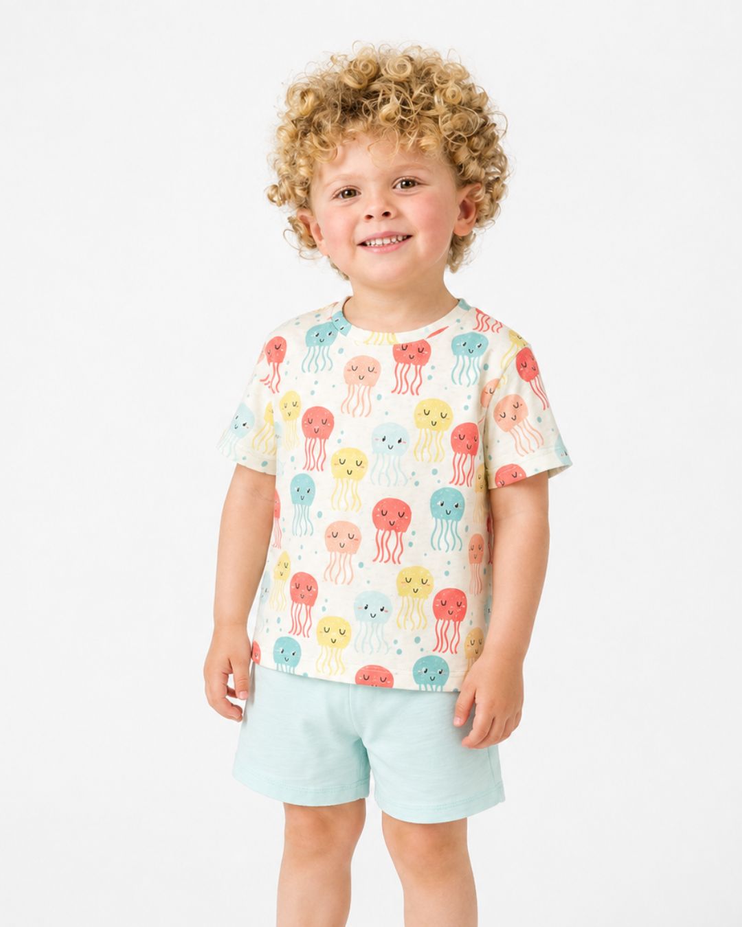 Printed baby T-shirt and shorts set