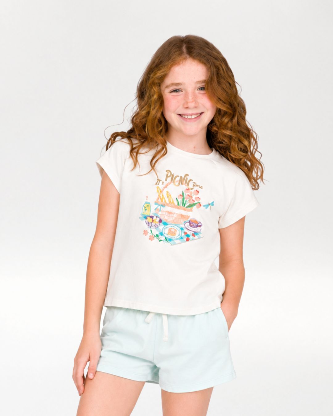 T-shirt fille brut