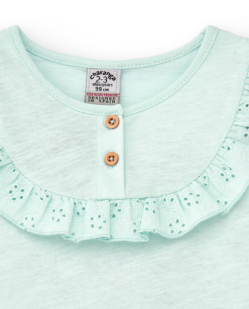 Camiseta de niña aguamarina VERANO/Charanga