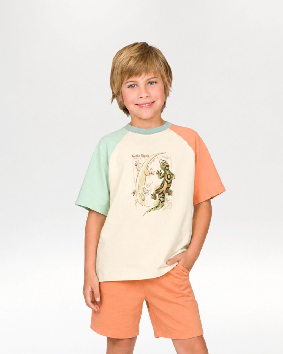 Camiseta de menino multicolorida