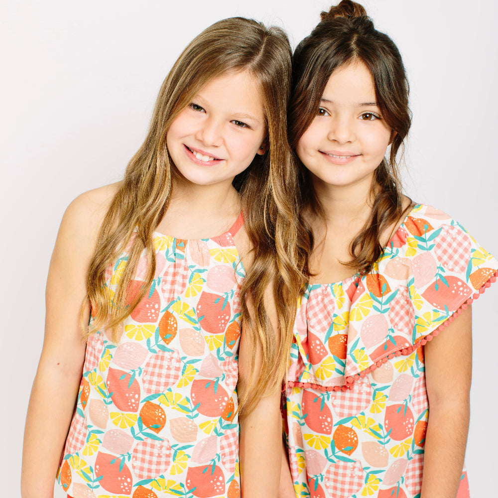 Camiseta de niña estampado fruta