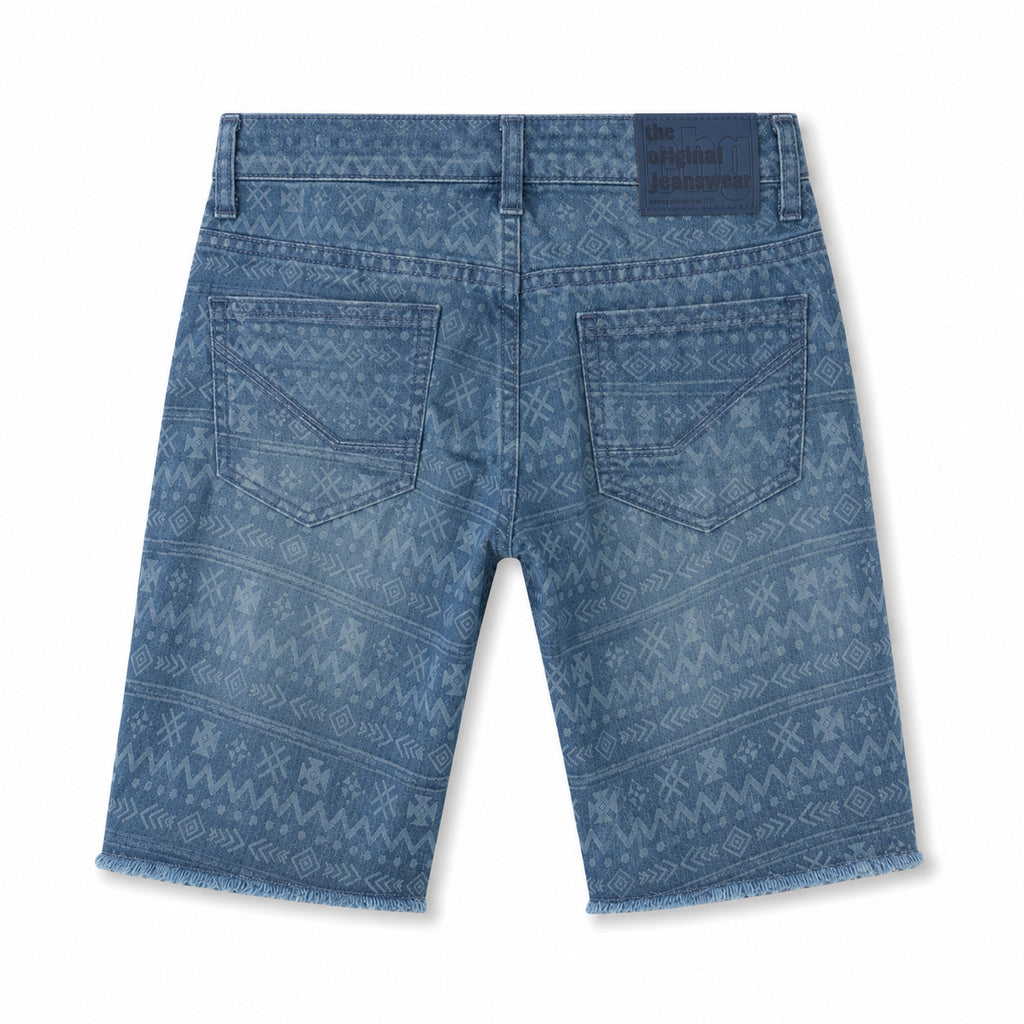 Bermuda vaquera niño estampado étnico