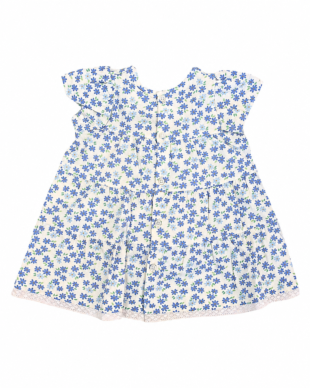 Vestido bebé niña flores azules