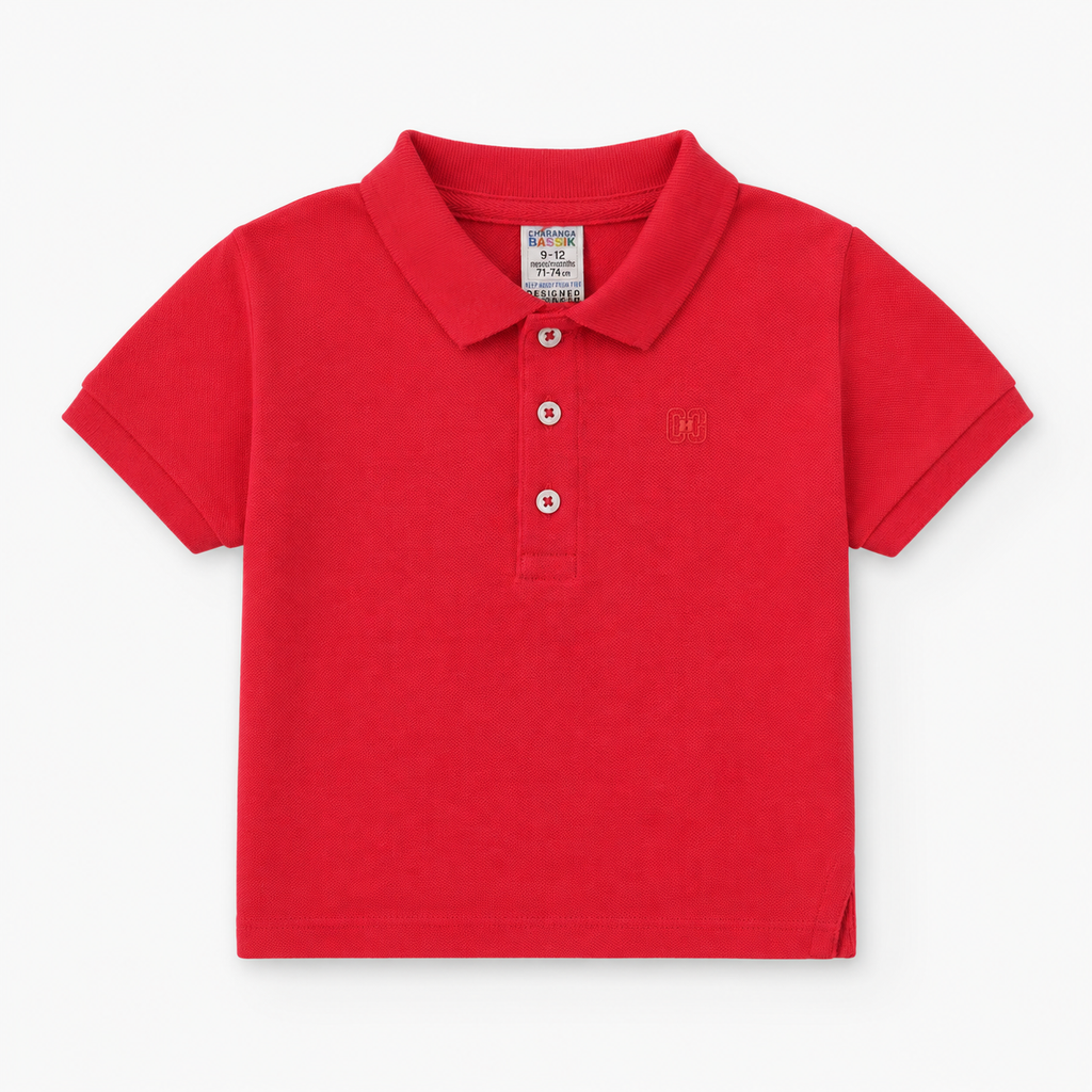 Polo de bebé rojo