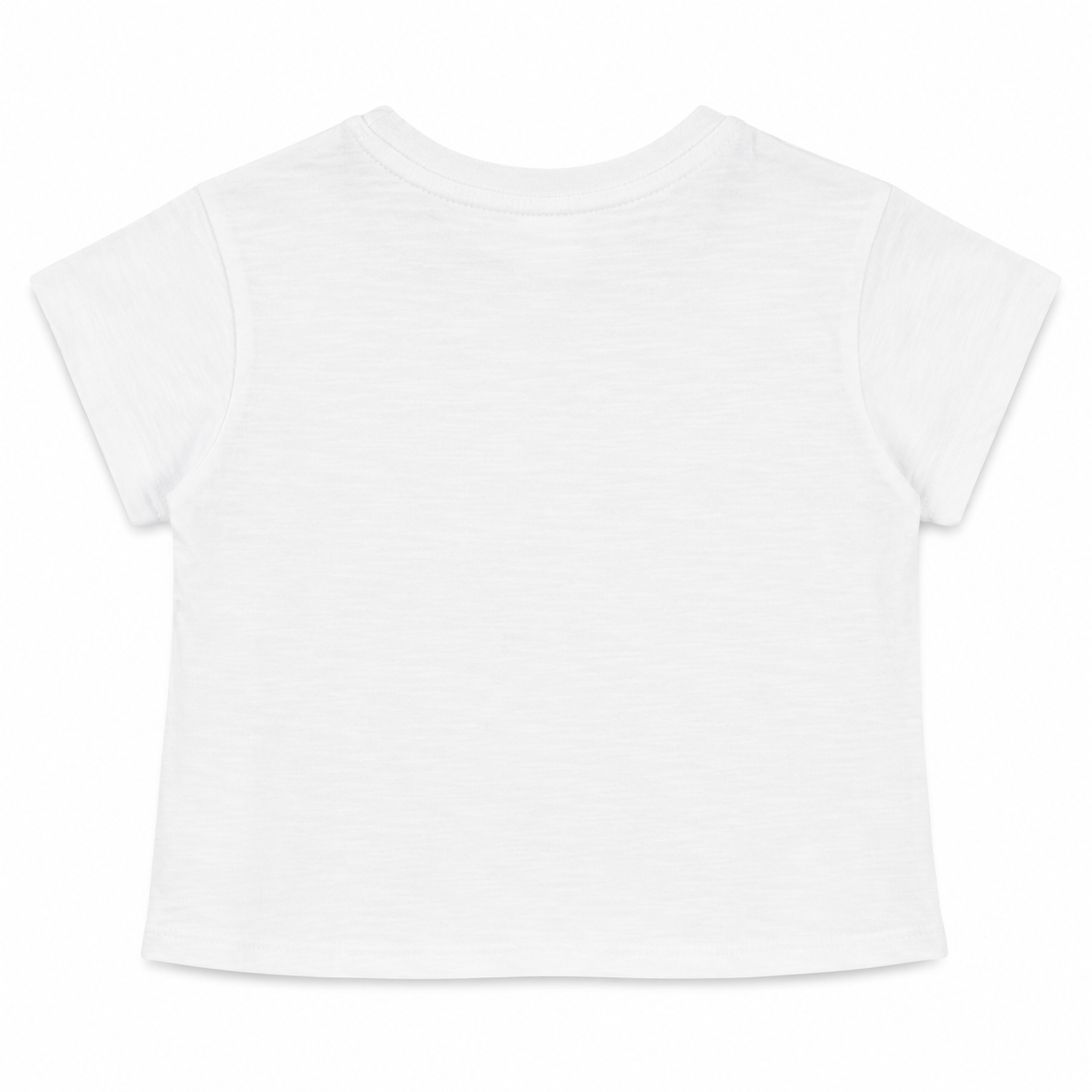 Camiseta de niña blanco estampado cassette