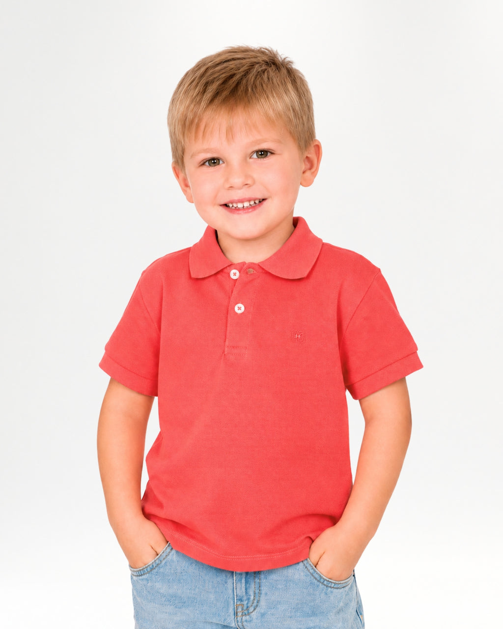 Polo vermelho para bebê