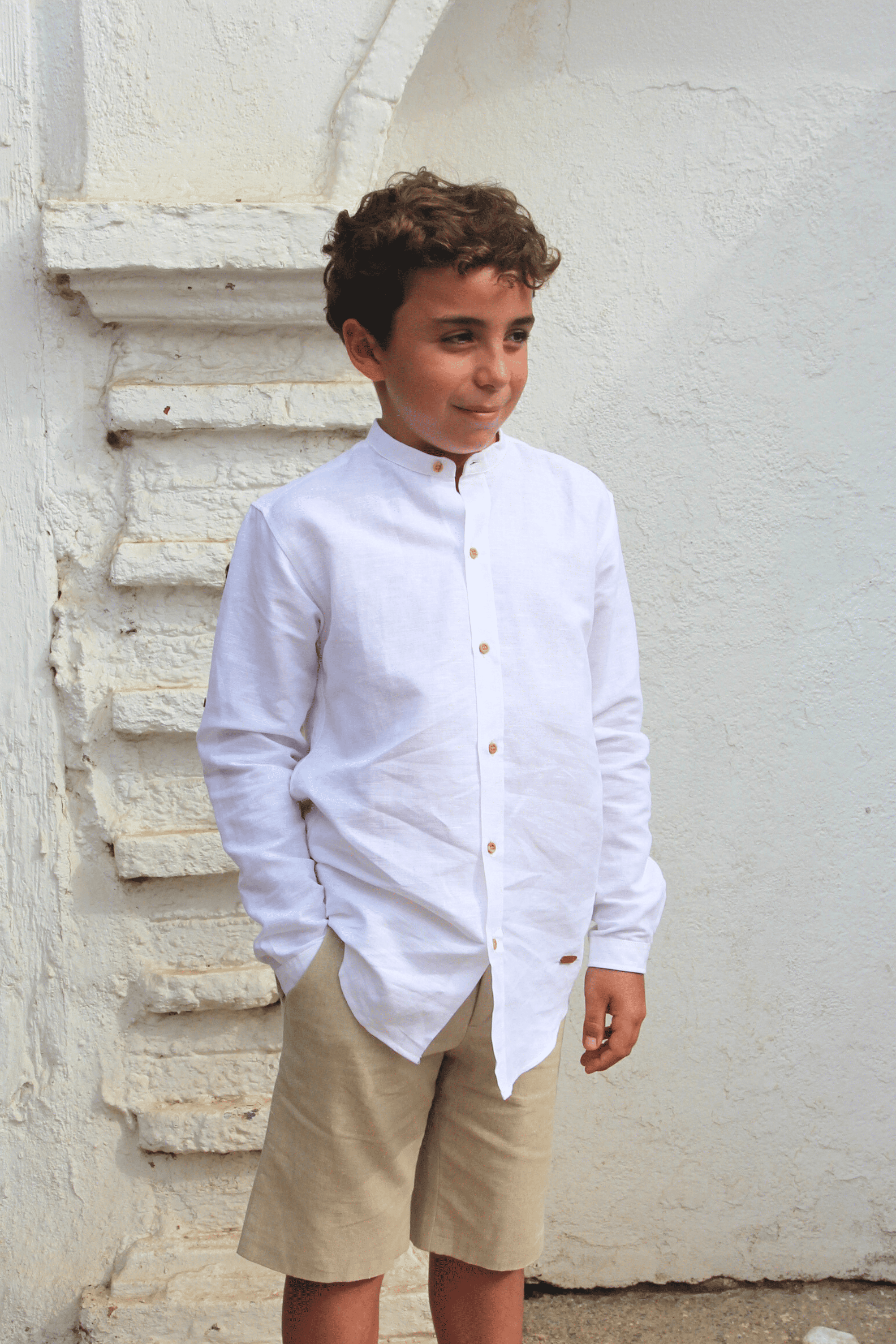 Chemise garçon écru Cocote y Charanga
