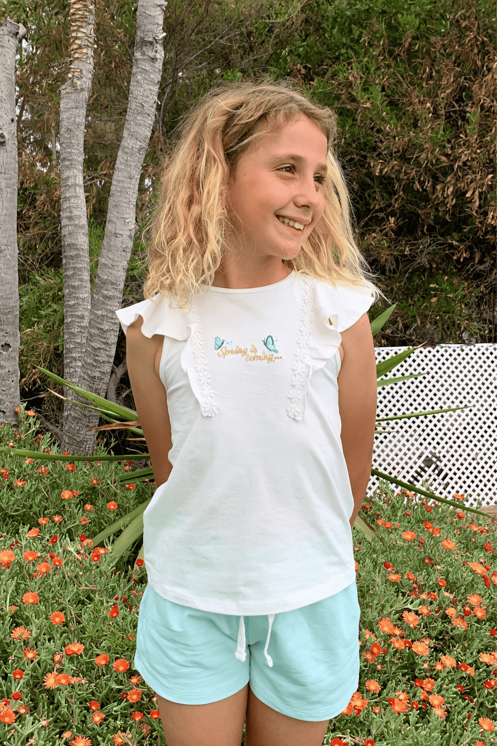 T-shirt fille brut