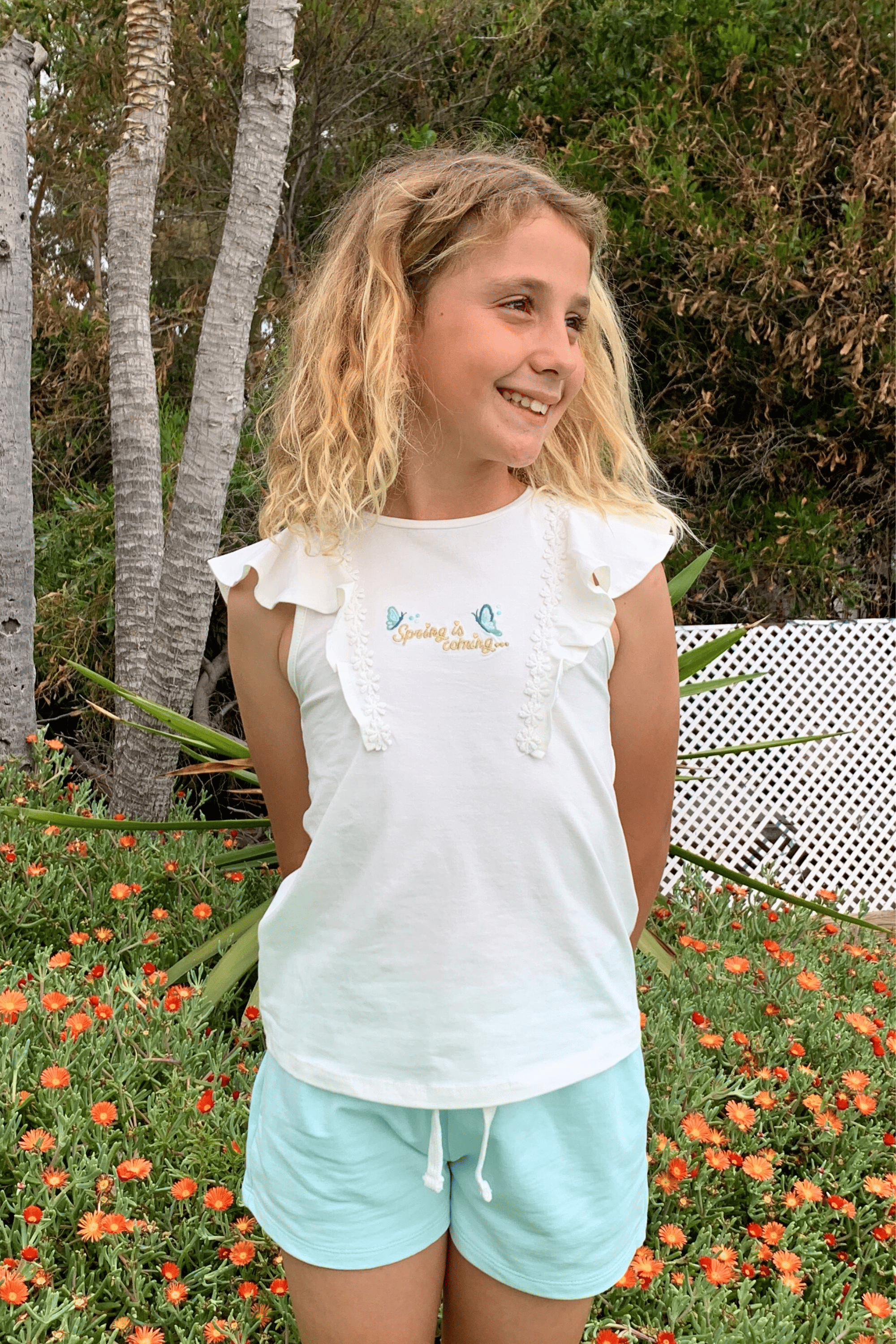 T-shirt fille brut