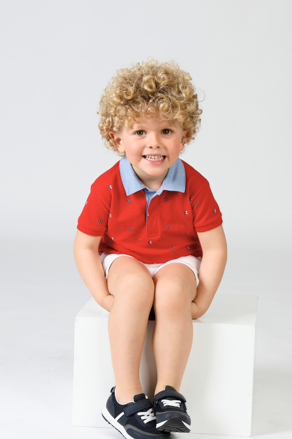 Polo bebé rojo cuello camisa