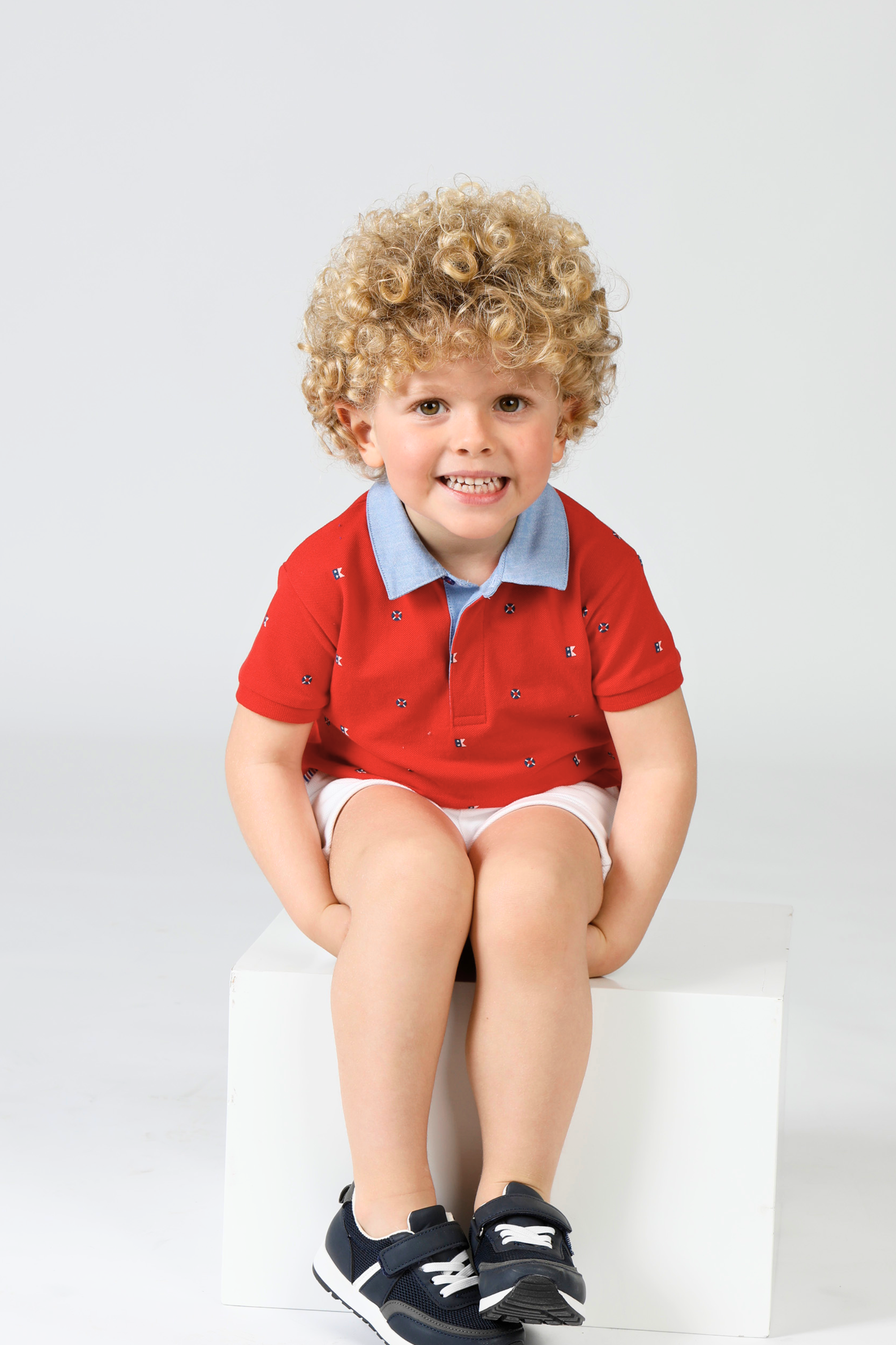Polo bebé rojo cuello camisa