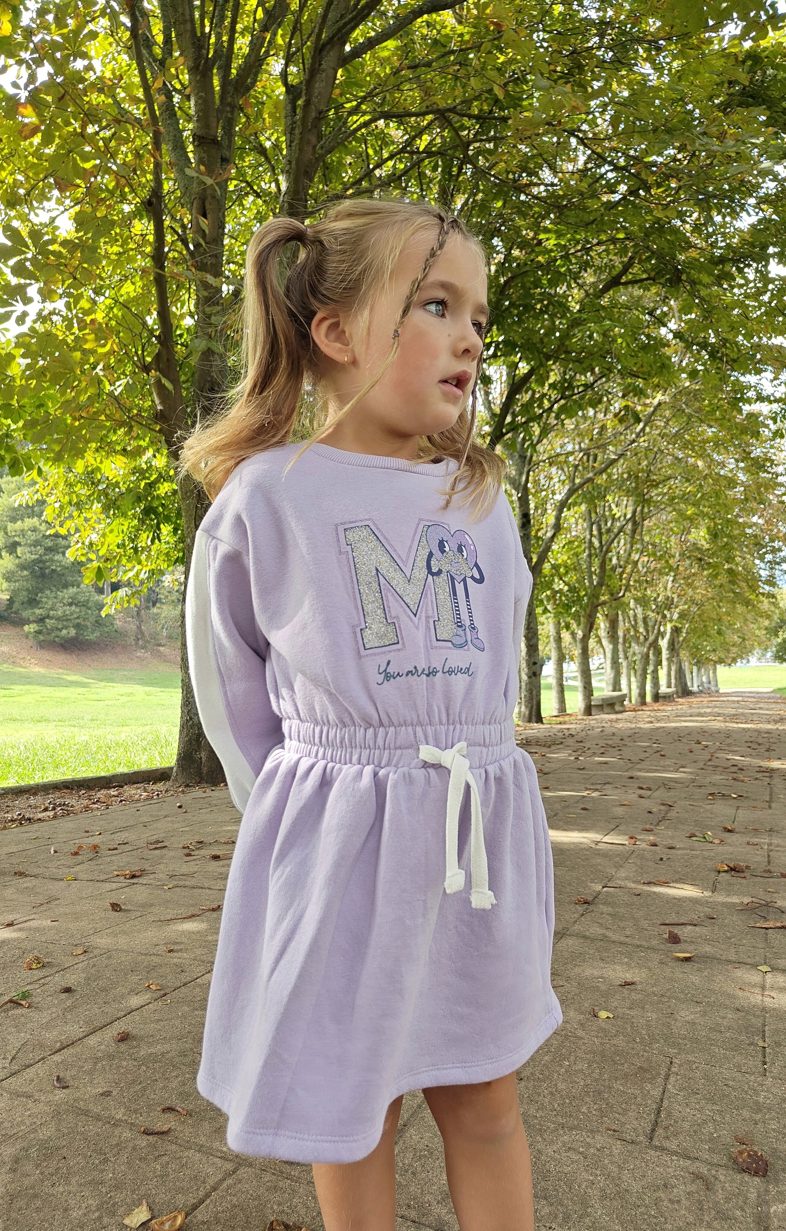 Vestido de niña morado Charanga