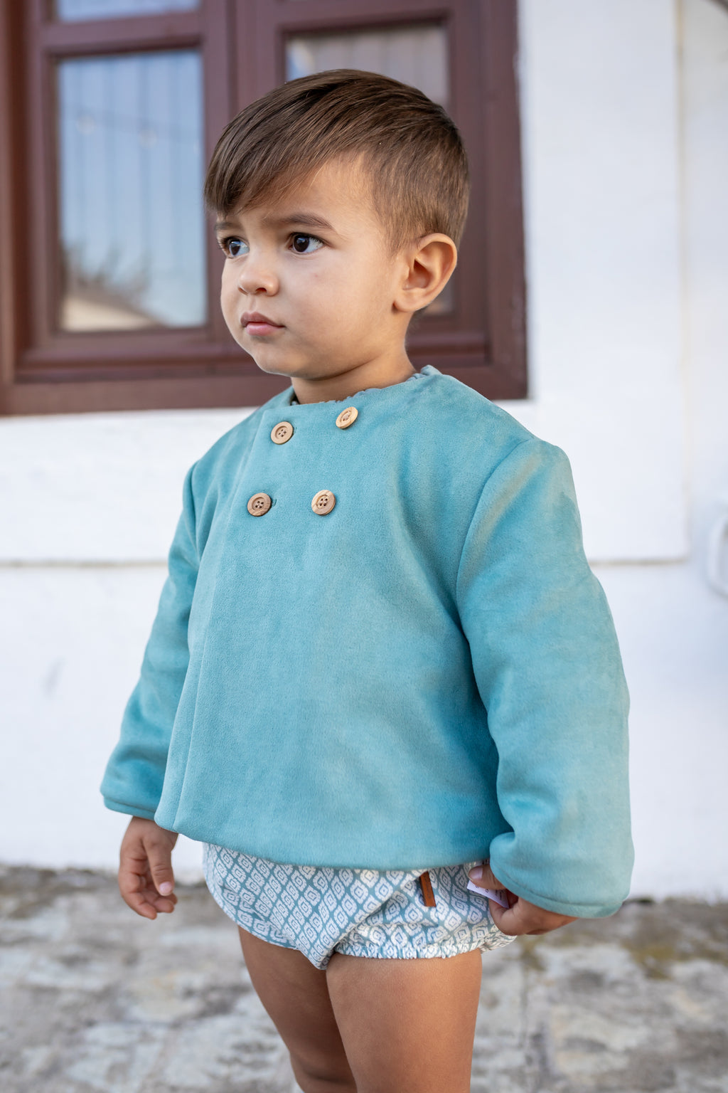 Chaqueta de bebé verde Cocote & Charanga Charanga