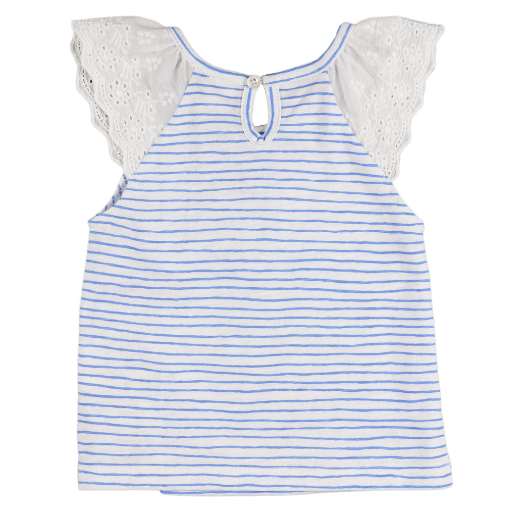 Camiseta de bebé a rayas azules y blancas VERANO/Outlet