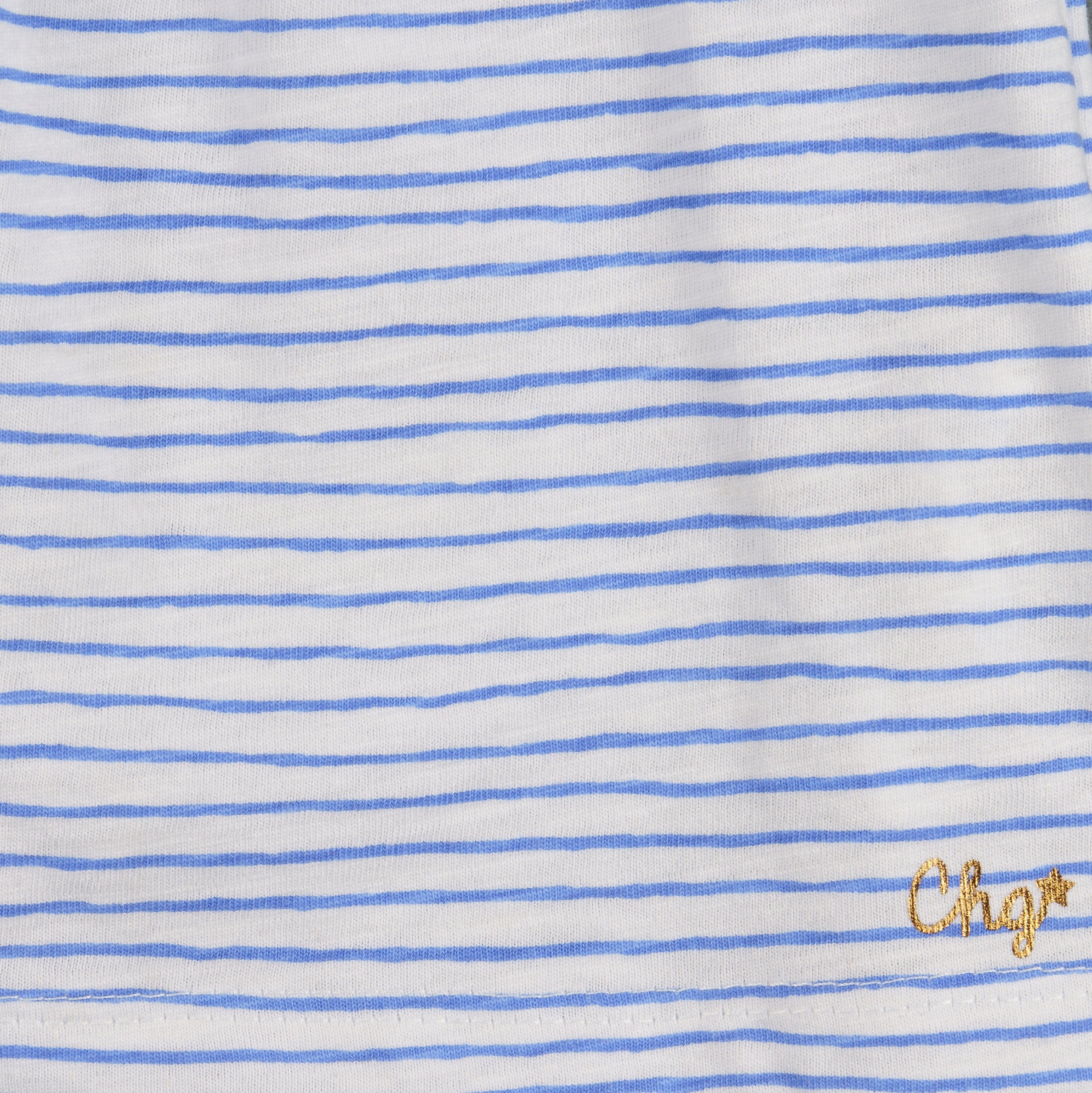 Camiseta de bebé a rayas azules y blancas VERANO/Outlet