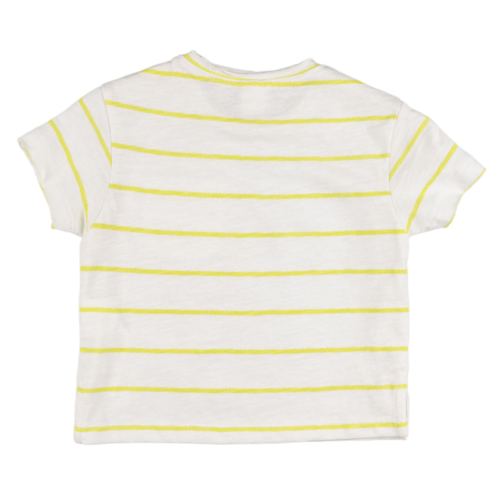Camiseta bebé unisex rayas amarillas