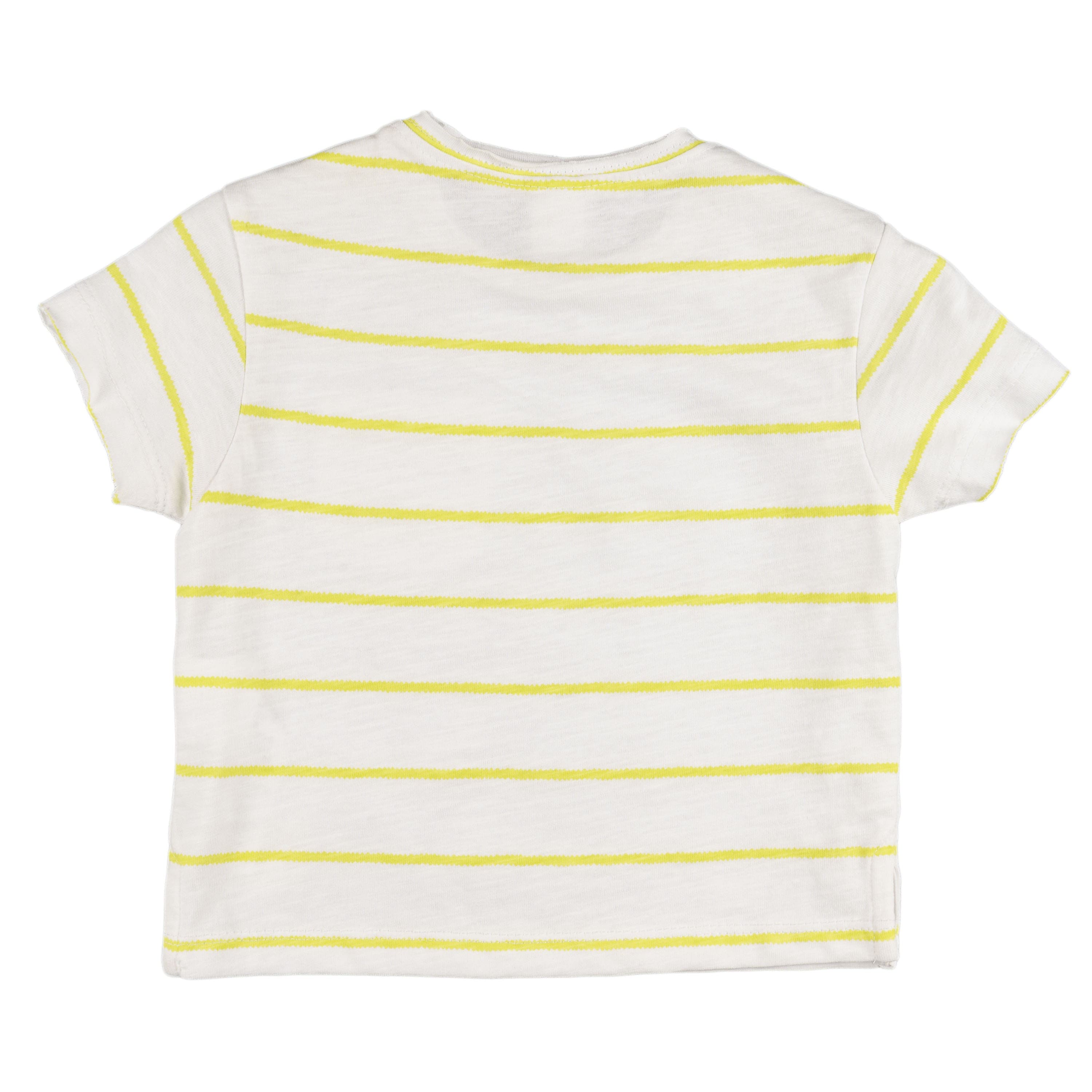 Camiseta bebé unisex rayas amarillas