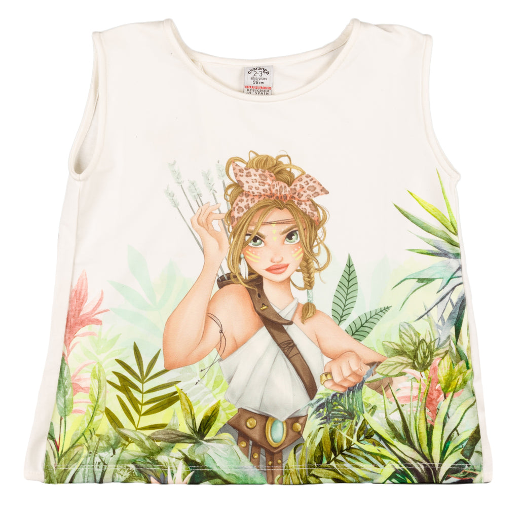Camiseta de niña color crudo VERANO/Outlet