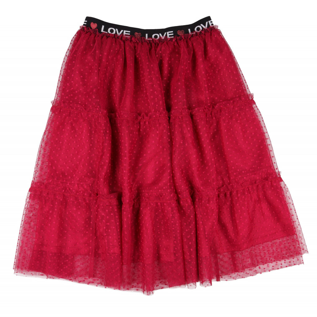 Falda de niña color rojo Outlet