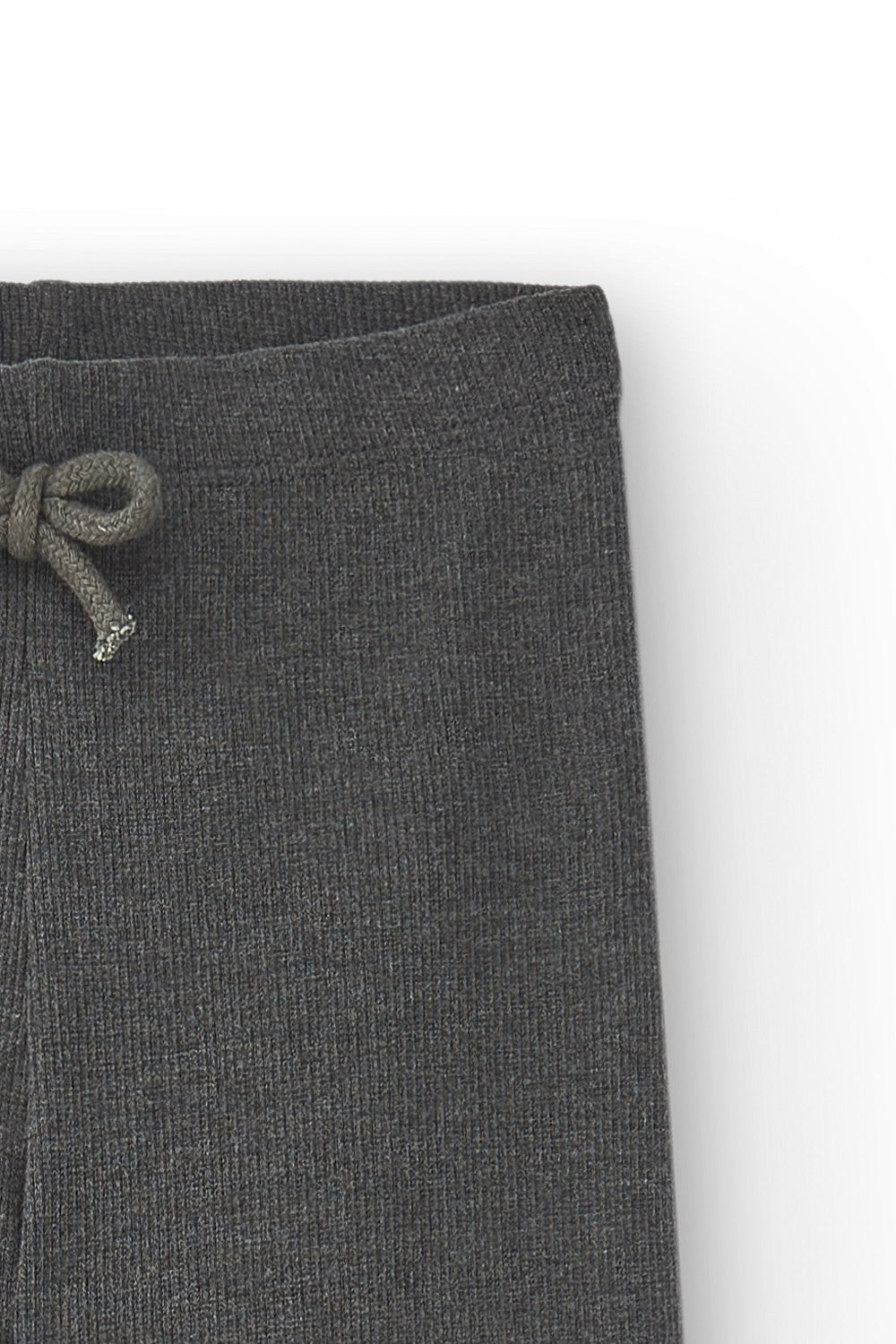detalle tejido de punto elástico legging niña antracita