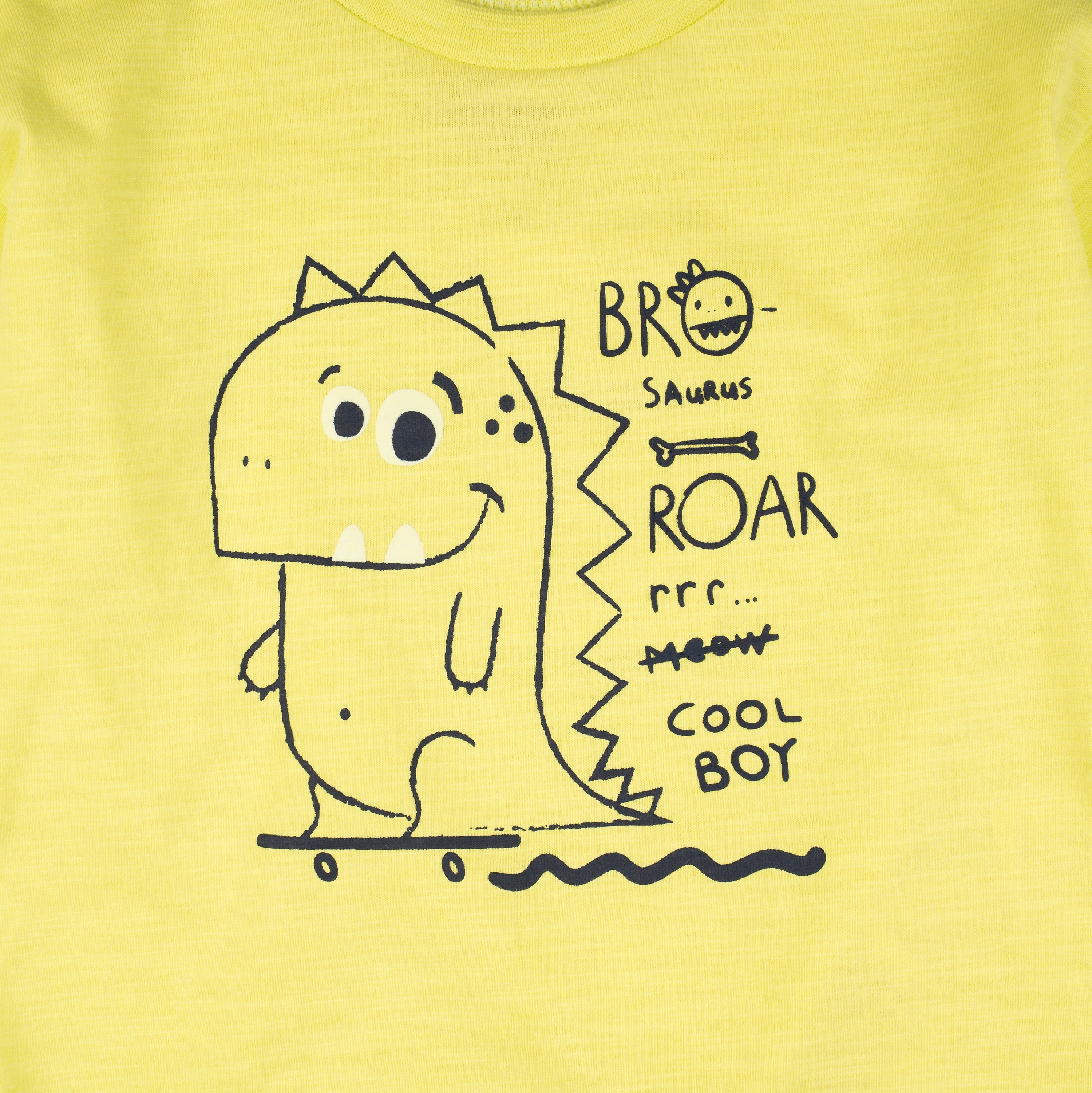 Camiseta de bebé de manga larga color amarillo Outlet