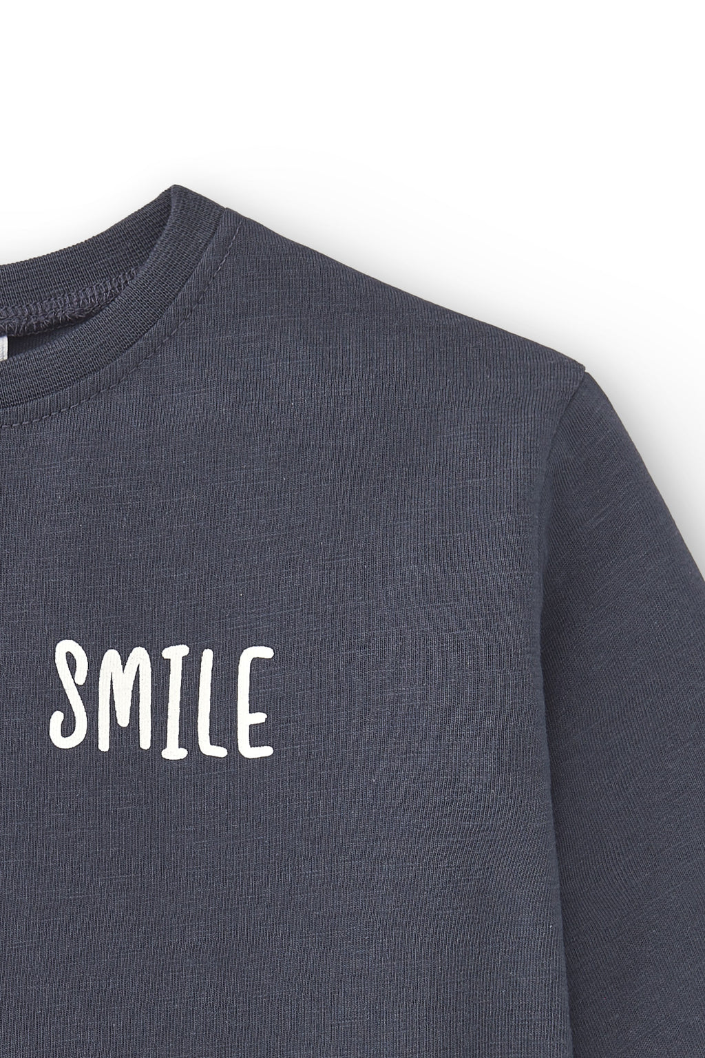 Camiseta de bebé básica en color antracita smile Charanga