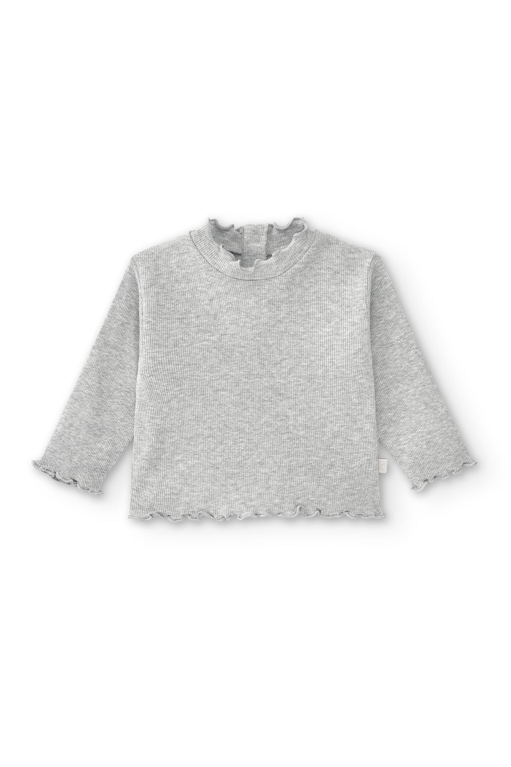 Camiseta de bebé básica gris con cuello Charanga