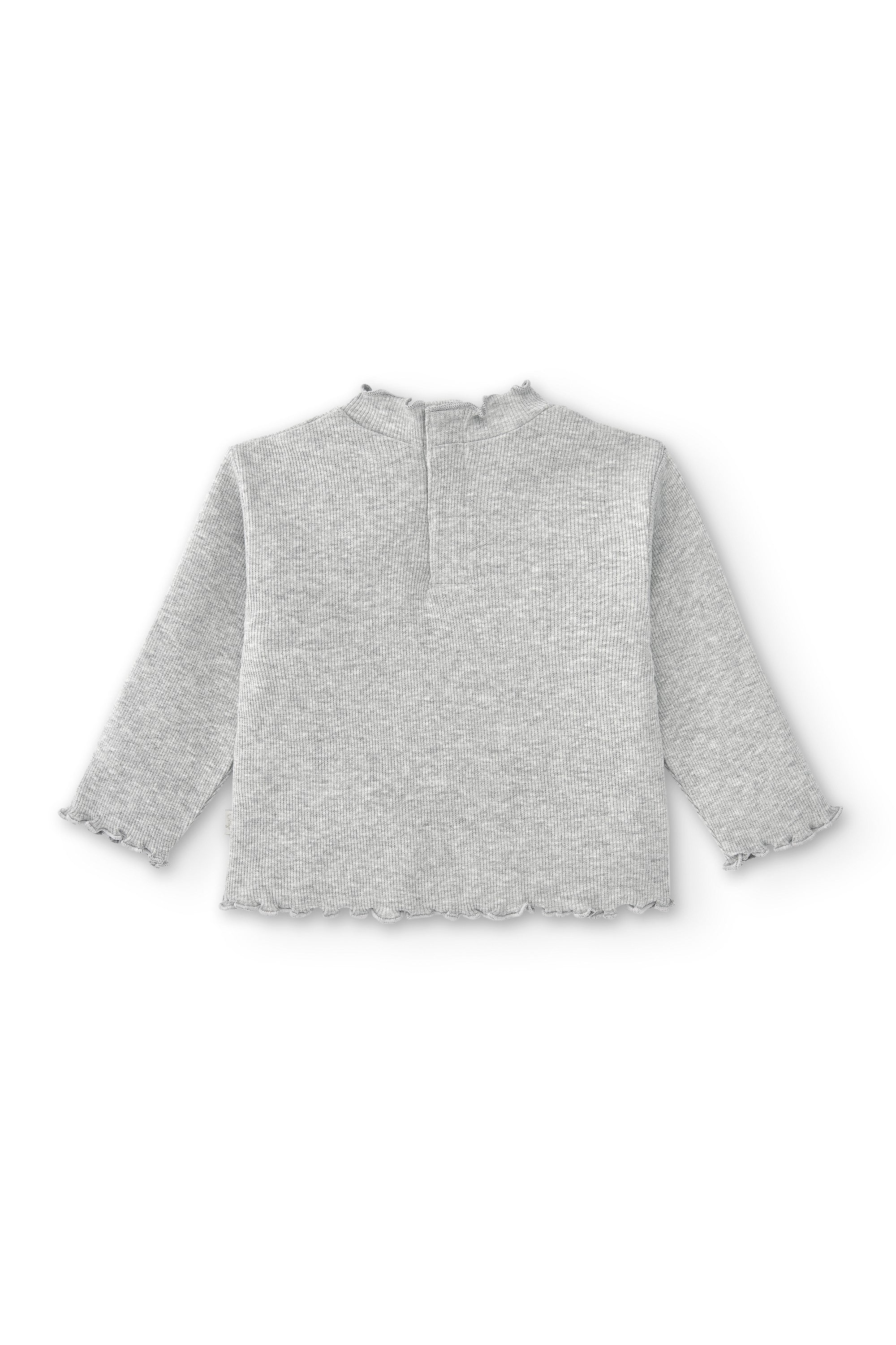 Camiseta de bebé básica gris con cuello Charanga