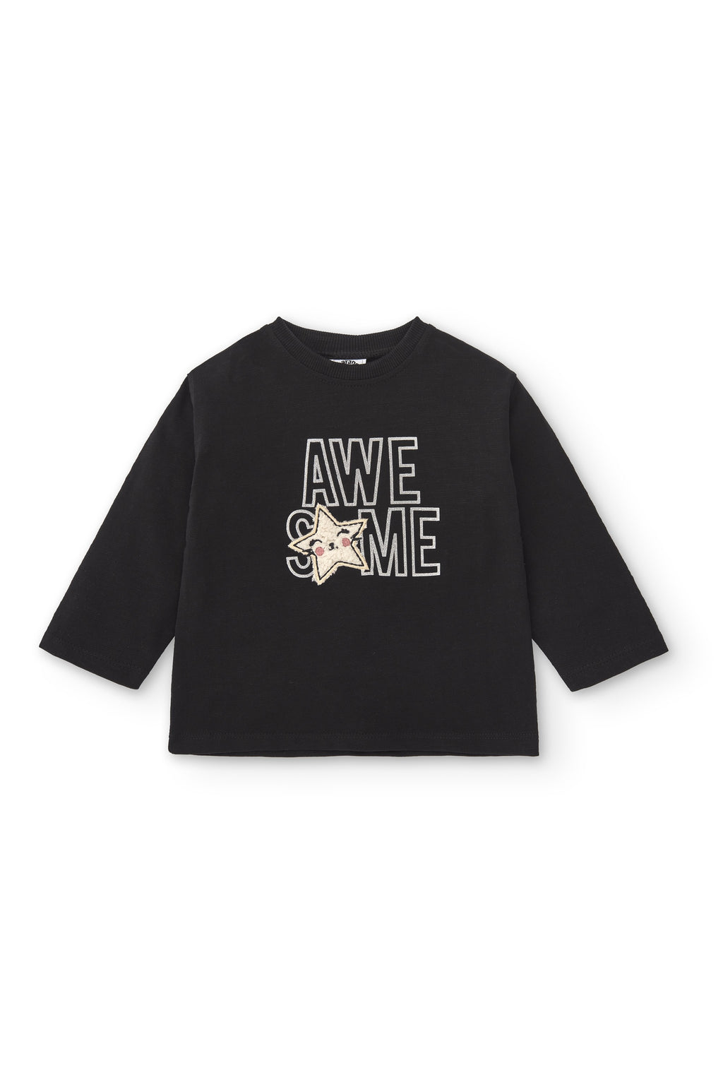 Camiseta de manga larga para bebé color negro Outlet