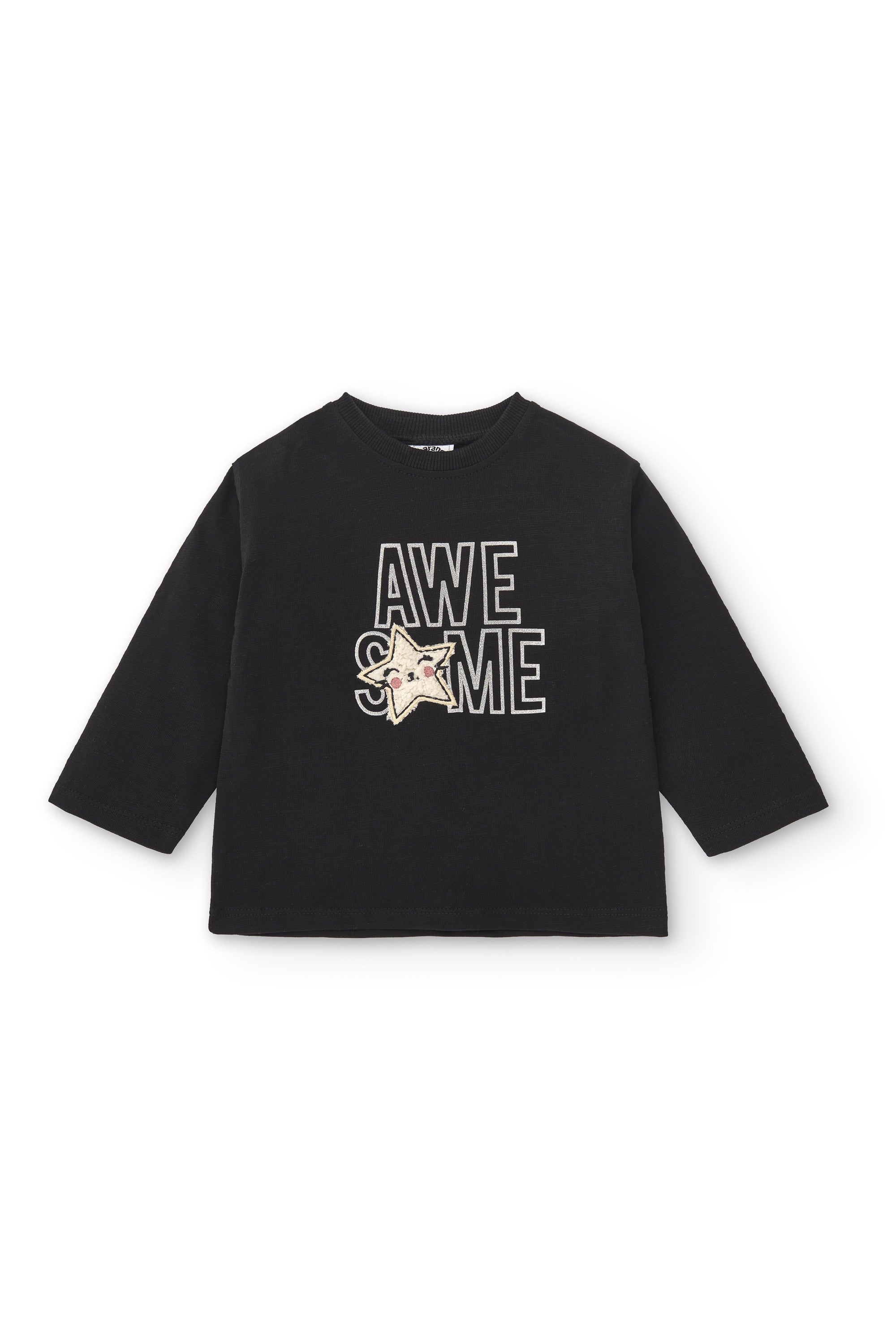 Camiseta de manga larga para bebé color negro Outlet