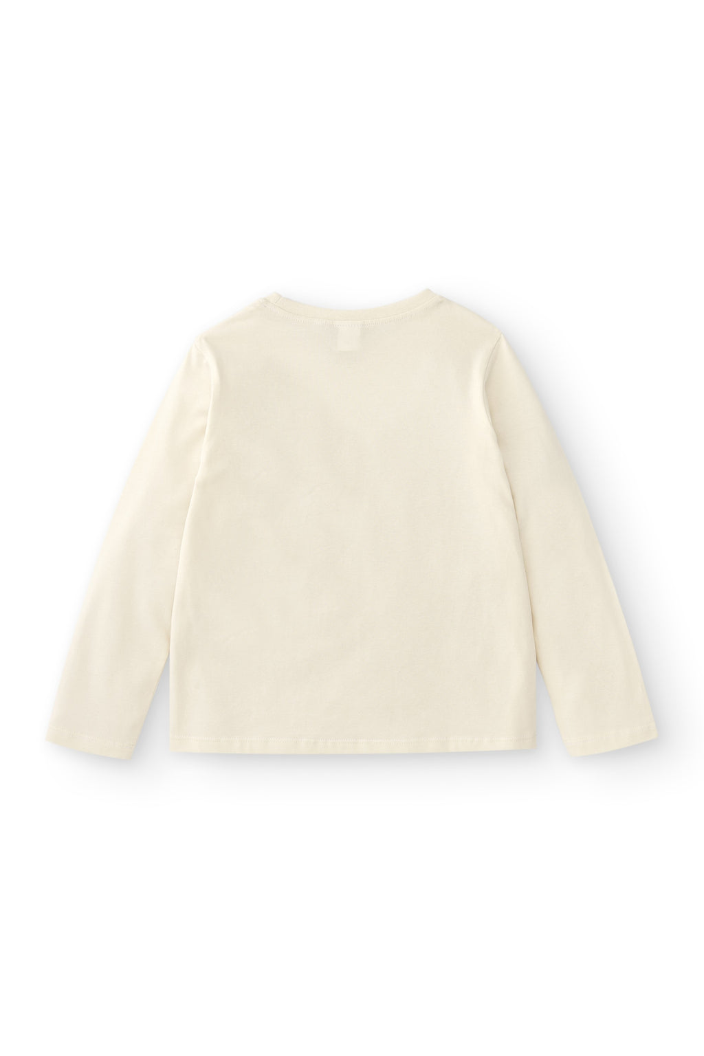 Camiseta de manga larga de niña color crudo Outlet