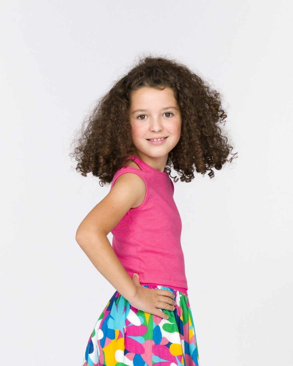 Camiseta de niña fucsia VERANO/Charanga
