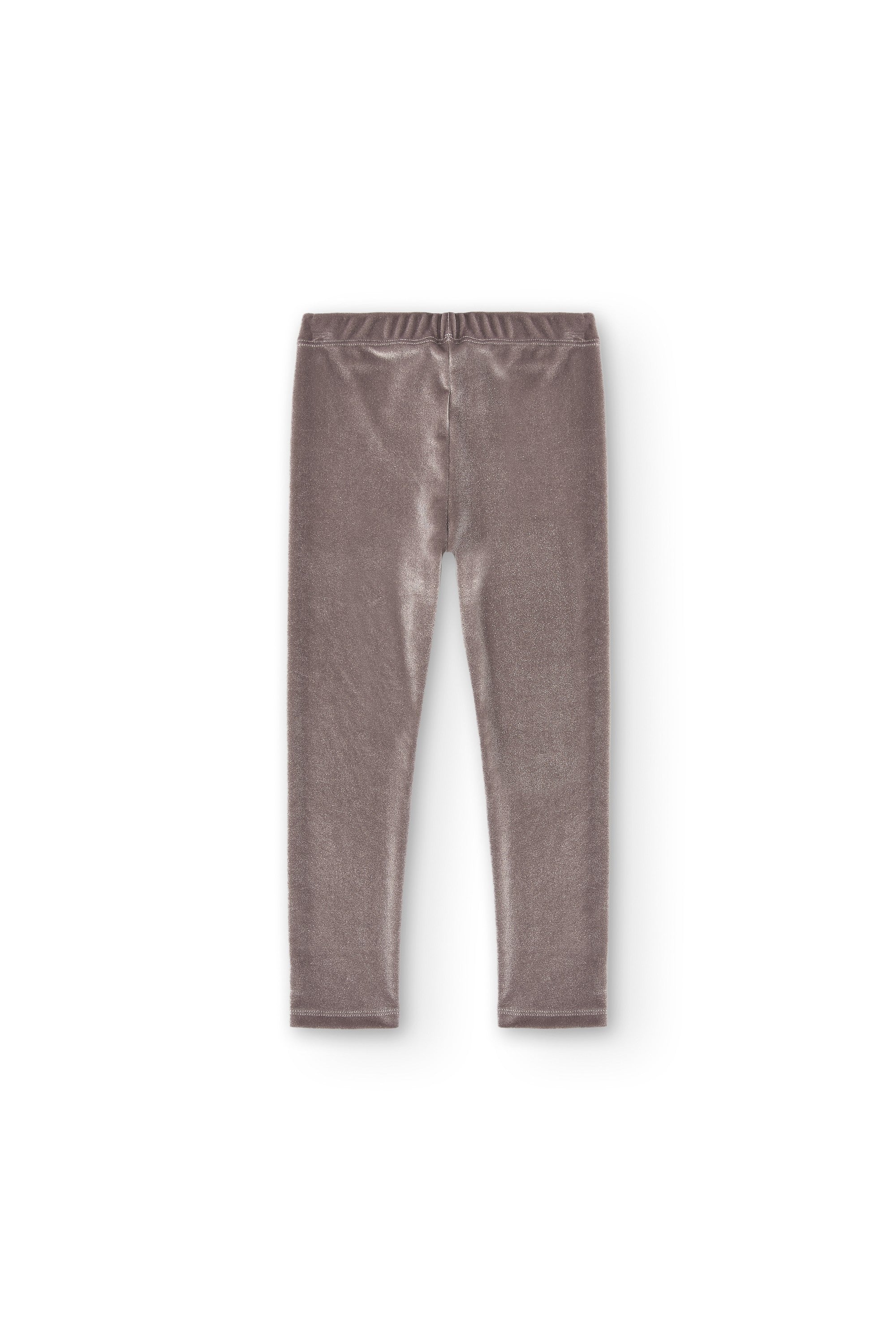 vista trasera legging gris niña ajuste ceñido