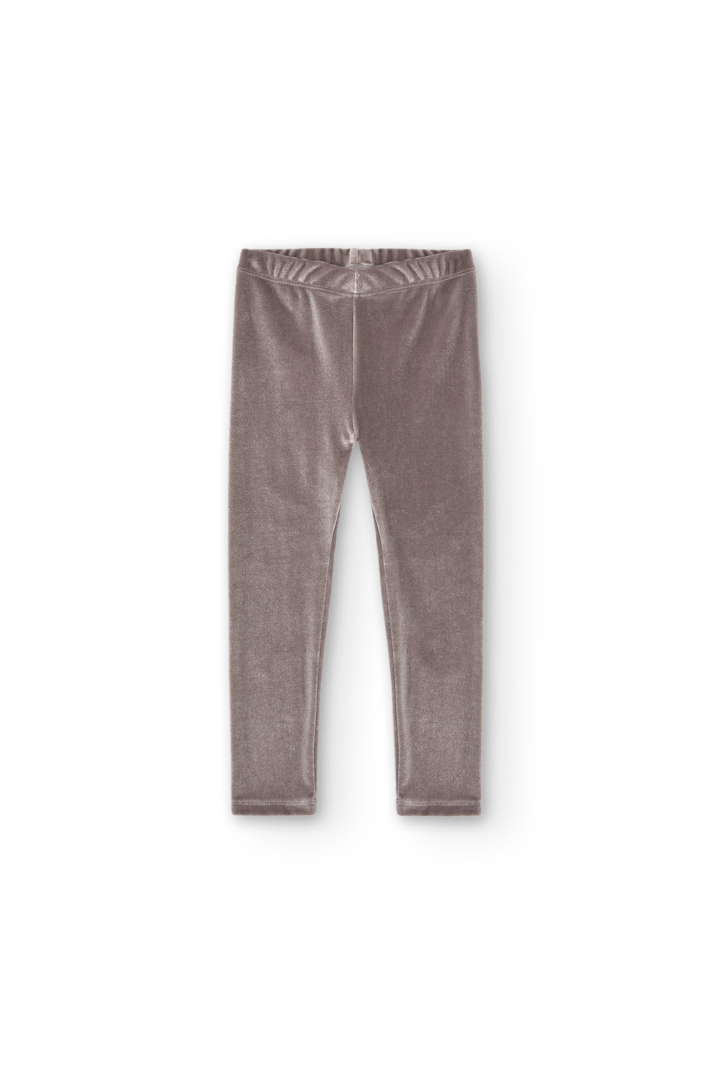 legging de niña gris con cintura elástica y largo tobillero
