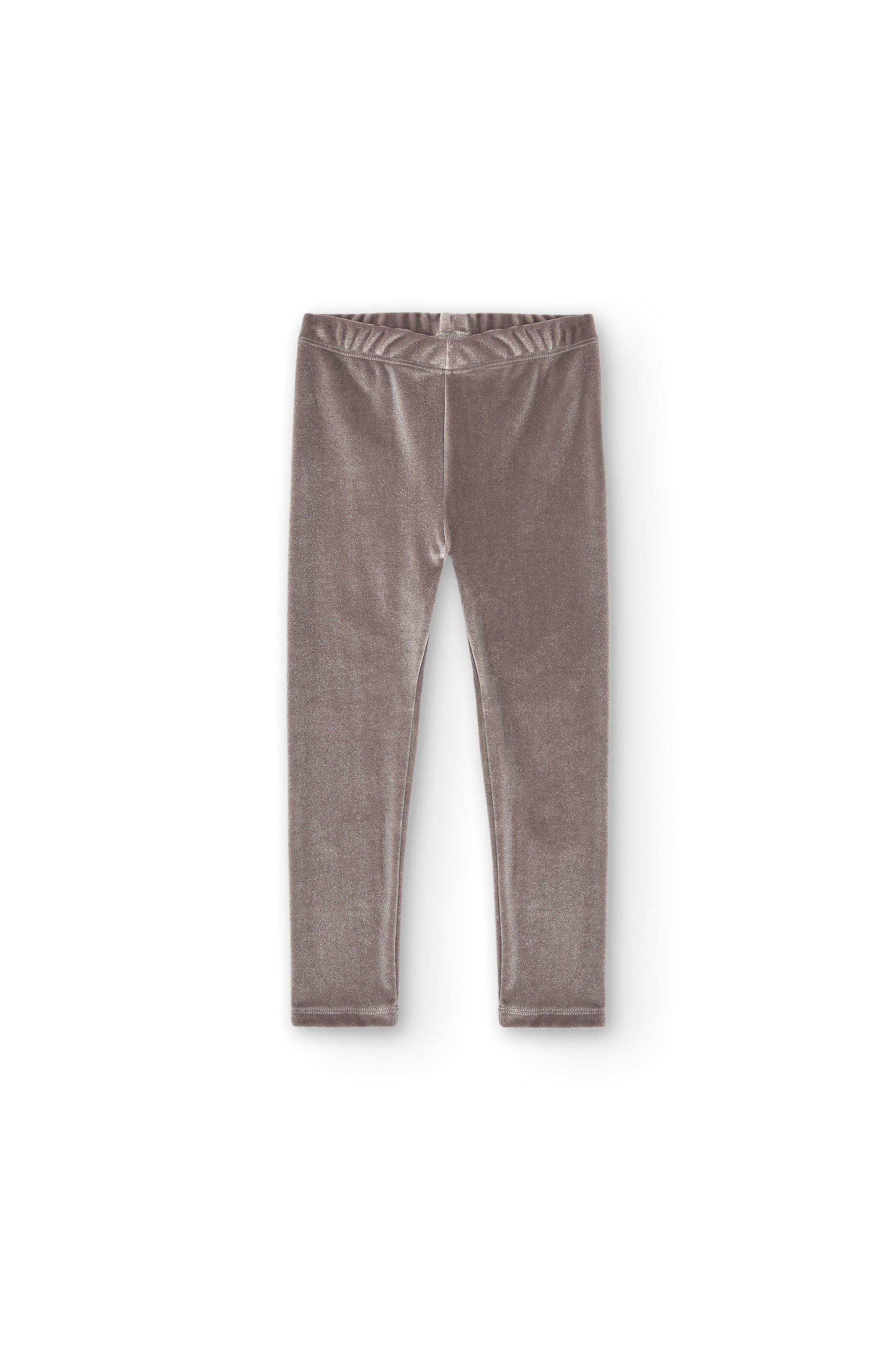 legging de niña gris con cintura elástica y largo tobillero