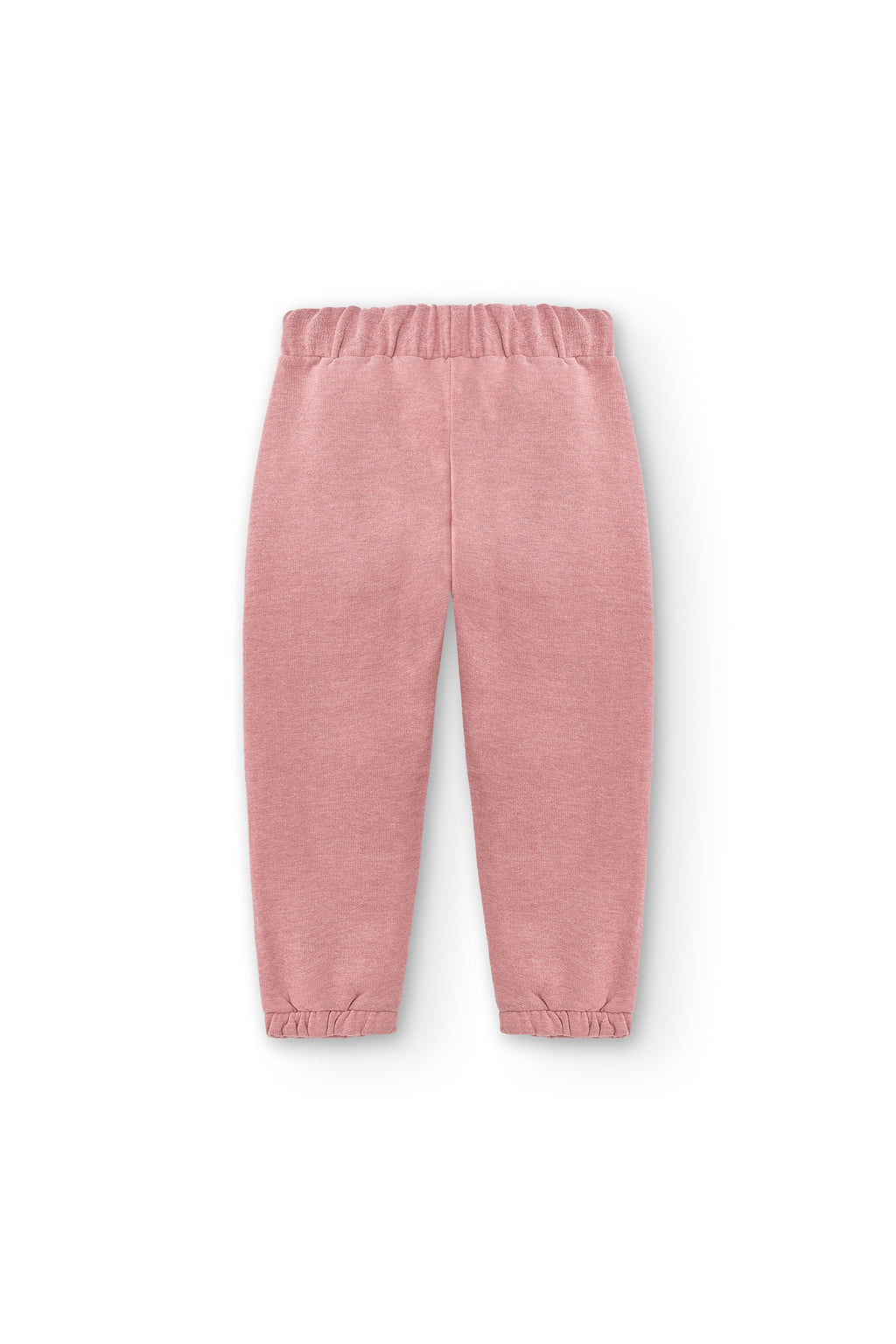 Jogger de niña rosa felpa elástica