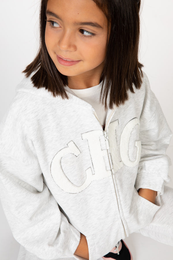 Sudadera con capucha niña gris CHG | Con capucha