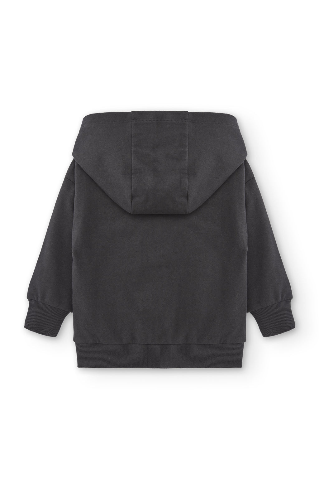 Sudadera abierta de niño color antracita con dibujo de calabaza Charanga