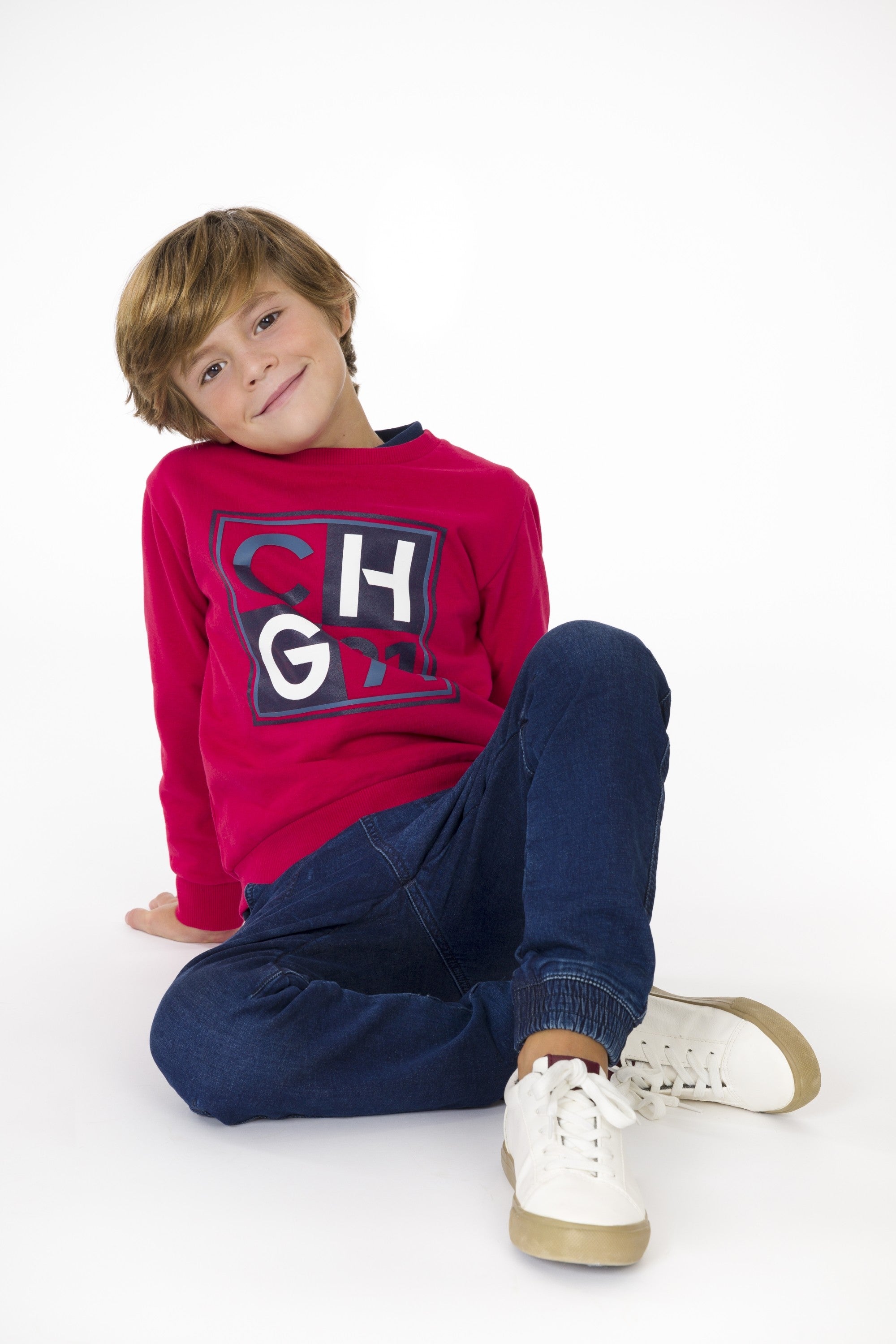 Sudadera cerrada de NIÑO rojo CHG Charanga